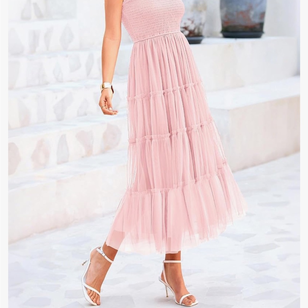 Elegant Pink Maxi Dress